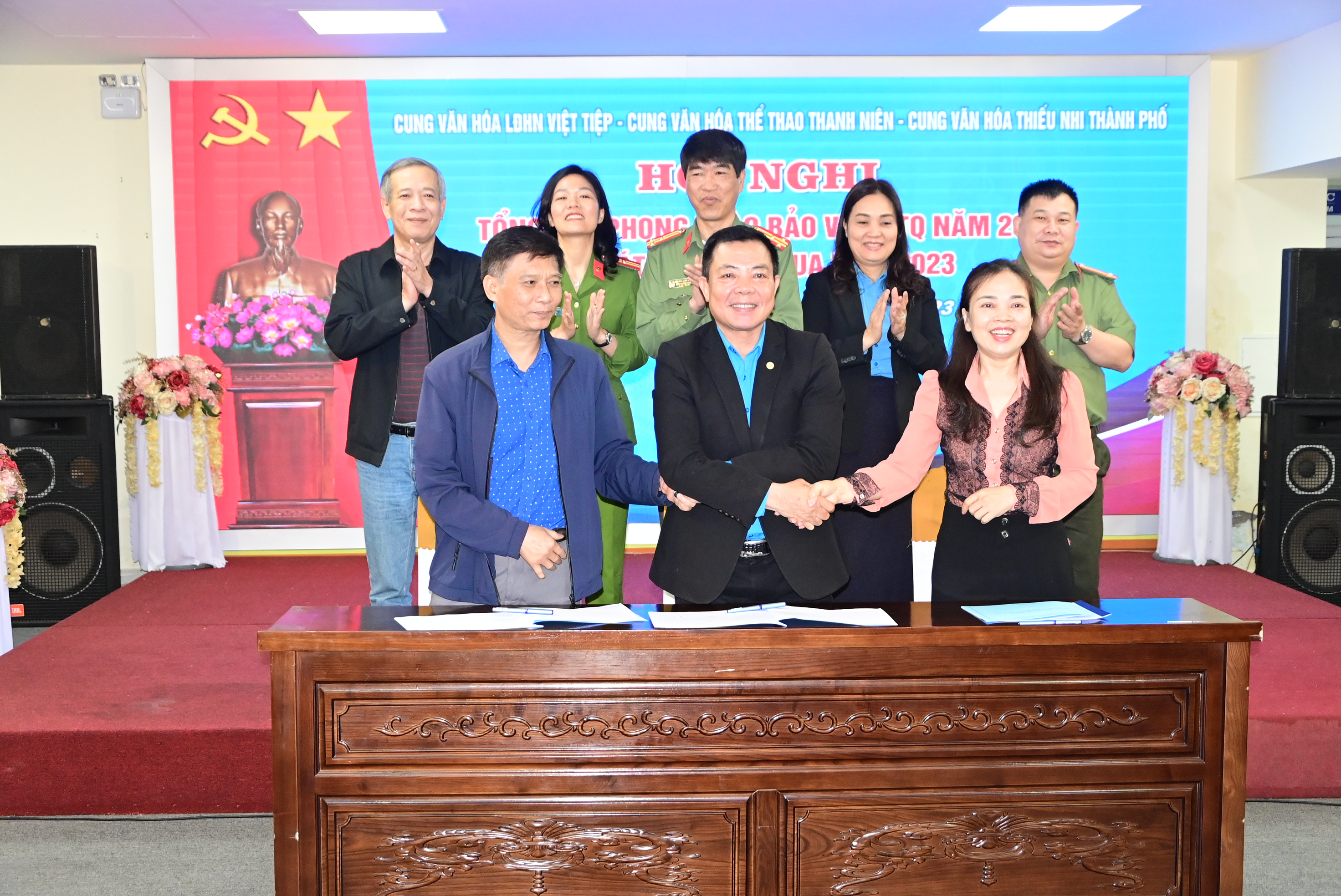 Cụm an ninh liên kết khu Trung tâm Văn hóa - Thể thao Lạch Tray: Thi đua thực hiện 8 nhiệm vụ trong năm 2023